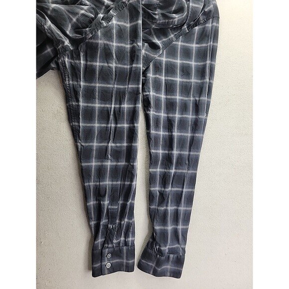 John Varvatos U.S.A Men XL Black Plaid Casual Button Down Shirt Lightweight LS - Picture 7 of 10